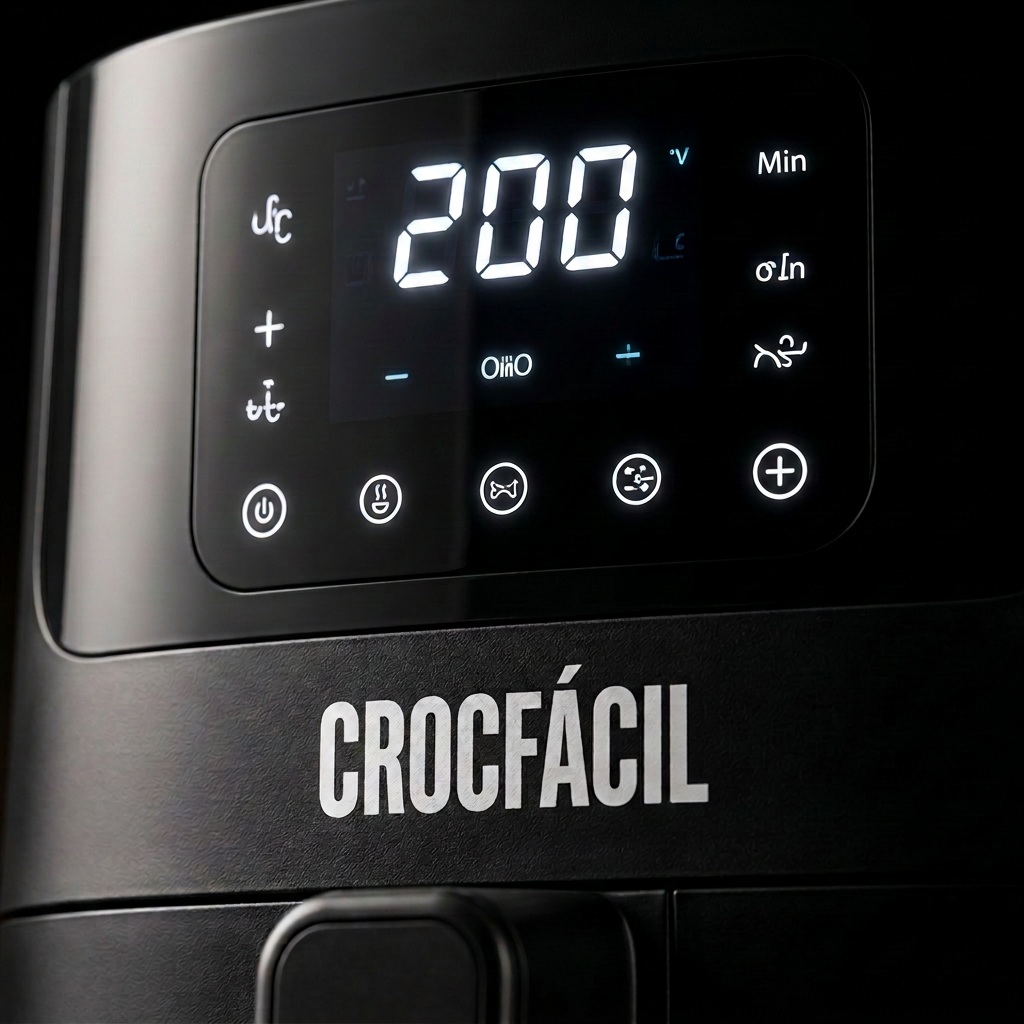 Painel digital da Air Fryer